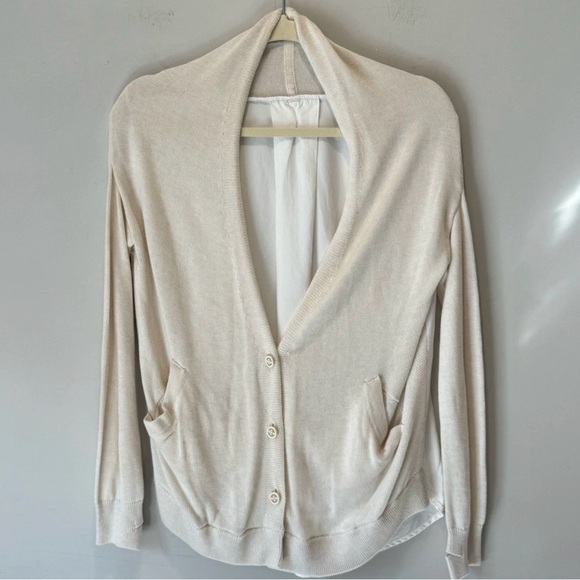 lululemon athletica Sweaters - Lululemon Cream Women's Button down  Sweater size 6